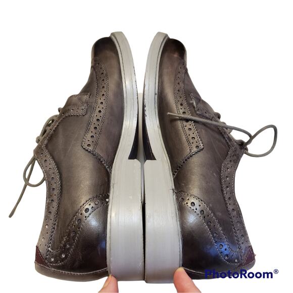 Ted Baker Shoes Mens 10.5 Oxford Wingtip TTamun-3 Faded Brown Work Dress - Picture 4 of 9